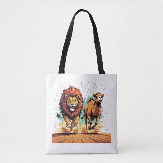 Tote Bag Lion et Lama Dash (Devant)