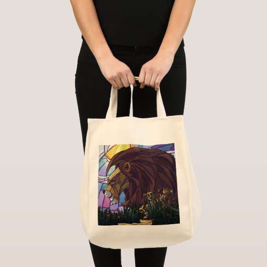 Tote Bag Lion et petits (Devant (produit))