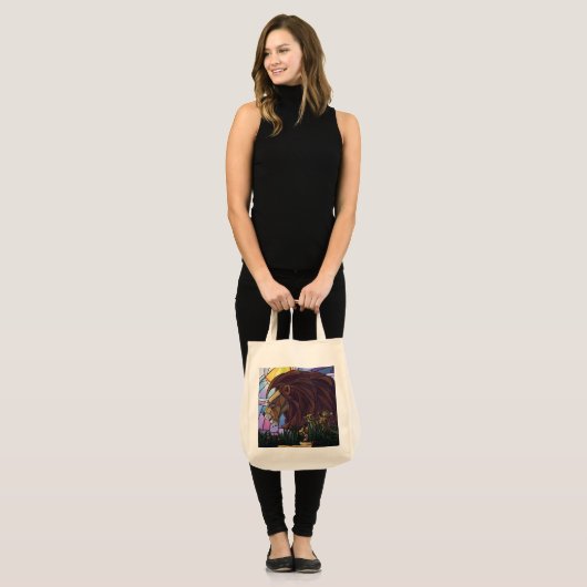 Tote Bag Lion et petits (Devant (modèle))