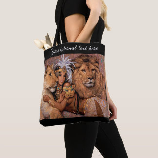 Tote Bag Lion Lioness Jungle Goddess
