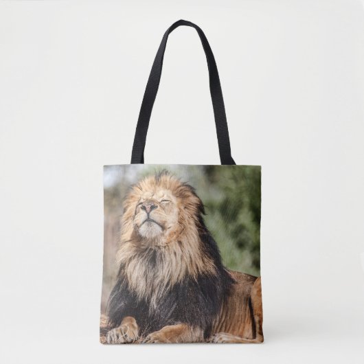Tote Bag Lion mâle bronzage (Devant)