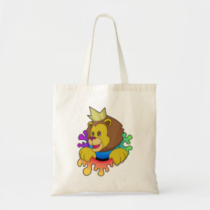 Tote Bag Lion roi avec couronne