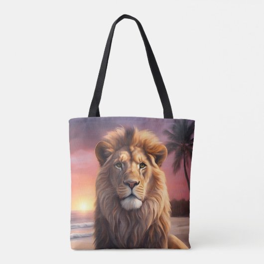 Tote Bag Lion sur la plage (Dos)