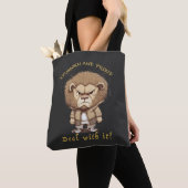 Tote Bag Lion Têtu Devoir Avec Il Mignonne Adorable Drôle (De près)