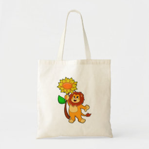 Tote Bag Lion with Flower