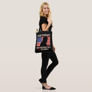 Tote Bag L'Iran a oublié que notre président a 34 crimes