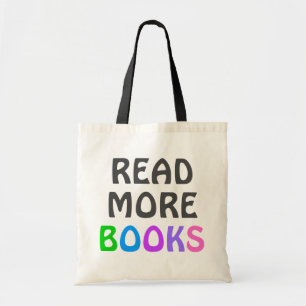 Tote Bag LIRE D'AUTRES LIVRES avec typographie colorée Livr