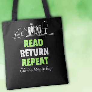 Tote Bag Lire le retour Répéter le livre Bibliothécaire Lov