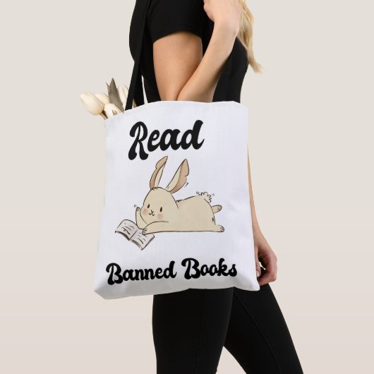 Tote Bag Lire Livres Interdits Adorable Rabbit (De près)