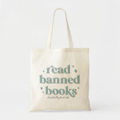 Tote Bag Lire Livres Interdits Lettres Rétro Personnalisées (Devant)