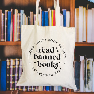 Tote Bag Lire Livres Interdits Lettres Rétro Personnalisées