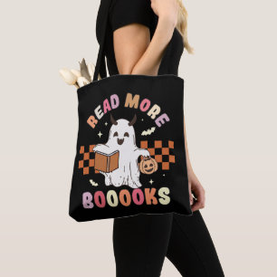 Tote Bag Lire plus Livres Amateurs de livres d'Halloween