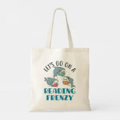 Tote Bag Lire un prof français enseignant requin (Dos)