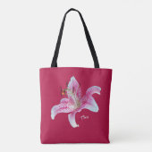 Tote Bag Lis rose rouge d'astronome tout au-dessus de (Dos)
