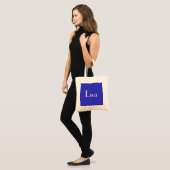 Tote Bag Lisa En Bleu Et Blanc III (Devant (modèle))