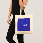 Tote Bag Lisa En Bleu Et Blanc III (Devant (produit))