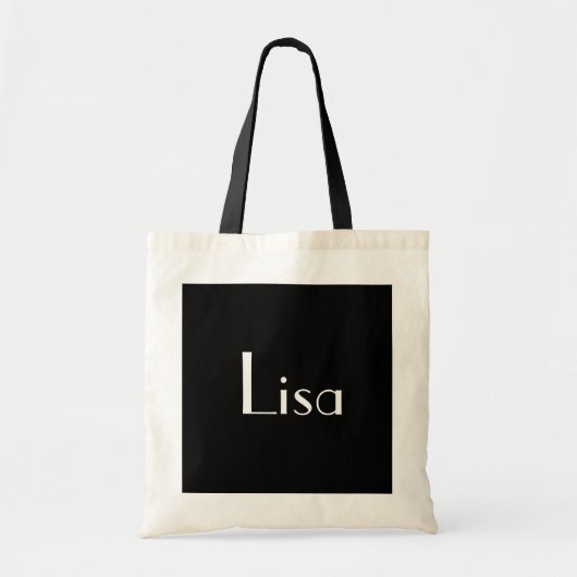 Tote Bag Lisa En Noir Et Blanc II (Devant)