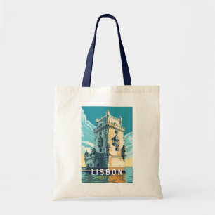 Tote Bag Lisbonne Portugal Belem Tour Voyage Art Vintage