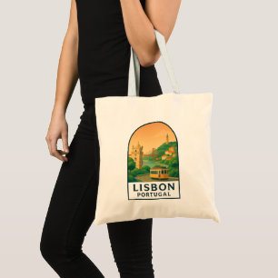 Tote Bag Lisbonne vintage Portugal – Ville de voyage rétro
