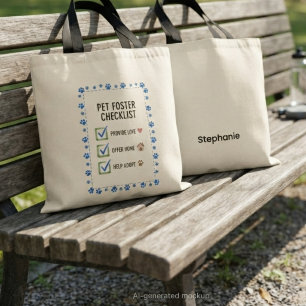 Tote Bag Liste de contrôle pour défenseur des animaux de co