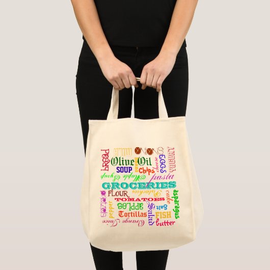 Tote Bag Liste d'épicerie (Devant (produit))