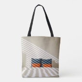 Tote Bag Lit blanc et rouge noir (Dos)