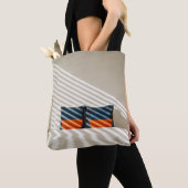 Tote Bag Lit blanc et rouge noir (De près)