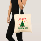Tote Bag Lit Comme Un Arbre De Noël Noël (Devant (produit))