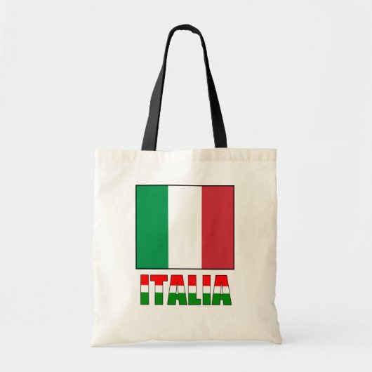 Tote Bag L'Italie avec le drapeau de l'Italie (Devant)