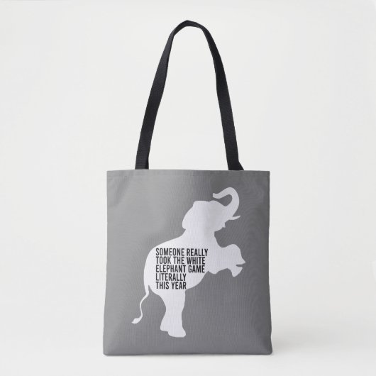 Tote Bag Littéralement le moins drôle de cadeau d'éléphant (Devant)