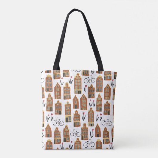 Tote Bag Little Amsterdam House Dutch Canal House (Dos)