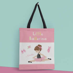 Tote Bag Little Ballerina Pink Ballet Girls Nom
