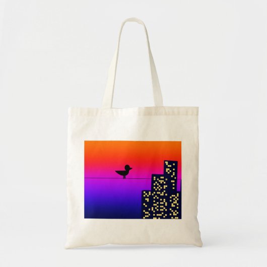 Tote Bag Little Bird dans la grande ville (Devant)
