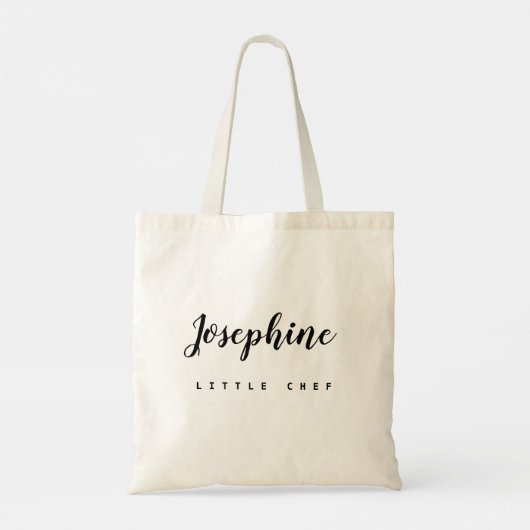 Tote Bag Little Chef name script simple Personnalisé (Dos)