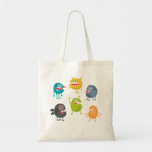 Tote Bag Little cute funny monsters (Devant)