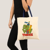 Tote Bag Little Dino 3ème Anniversaire Tshirts et cadeaux (Devant (produit))