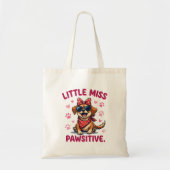 Tote Bag Little Miss Pawsitive Puppy (Devant)