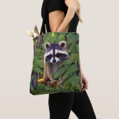Tote Bag Little Woodland Wilderness Raccoon (De près)