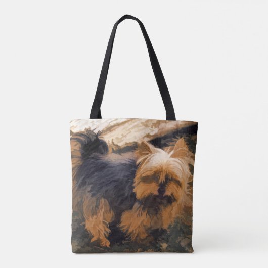 Tote Bag Little Yorkie - Yorkshire Terrier Dog (Dos)