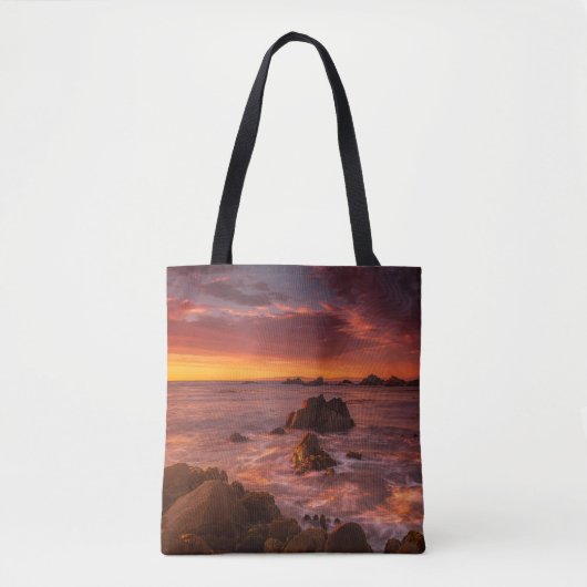 Tote Bag Littoral | Sunset Pacific Grove Carmel California (Devant)