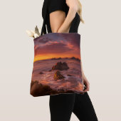 Tote Bag Littoral | Sunset Pacific Grove Carmel California (De près)