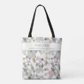 Tote Bag Live by Faith Grey Triangle Motif Personnalisé (Dos)