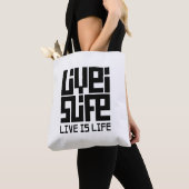 Tote Bag Live is life (De près)