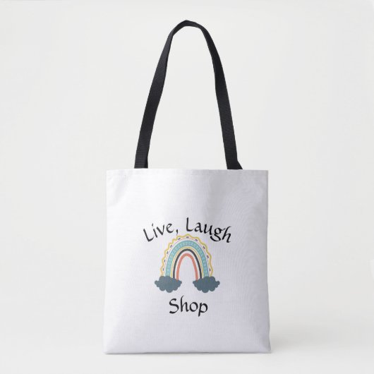 Tote Bag Live, Laugh Shop Fourre-tout (Devant)