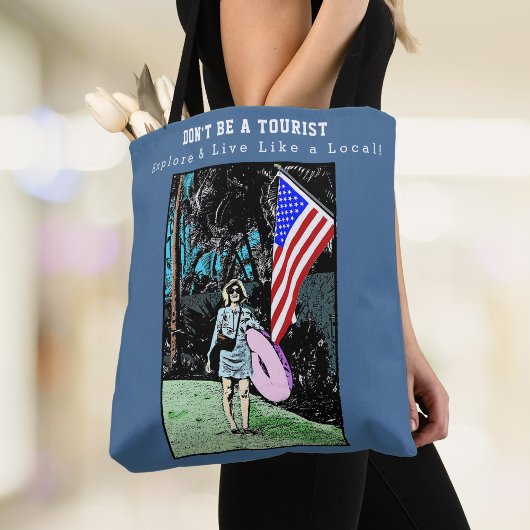 Tote Bag Live Like a Local Retro Travel