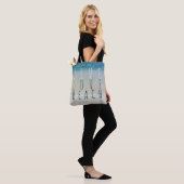 Tote Bag Live Love Beach Turquoise Blue Ocean Surf Vagues à (Sur le modèle)