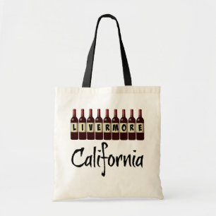 Tote Bag Livermore Californie Bouteilles de vin rouge Dégus
