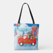 Tote Bag Livraison de Noël de chien Havanais Camion neige (Dos)