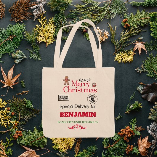 Tote Bag Livraison de père Noël Sack North Pôle Joyeux Noël