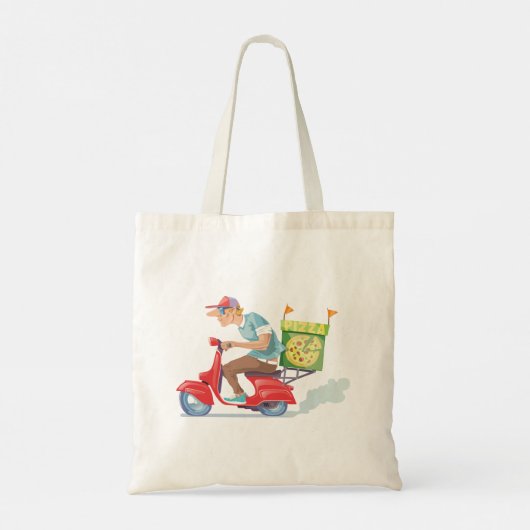 Tote Bag Livraison de pizzas cyclées (Dos)